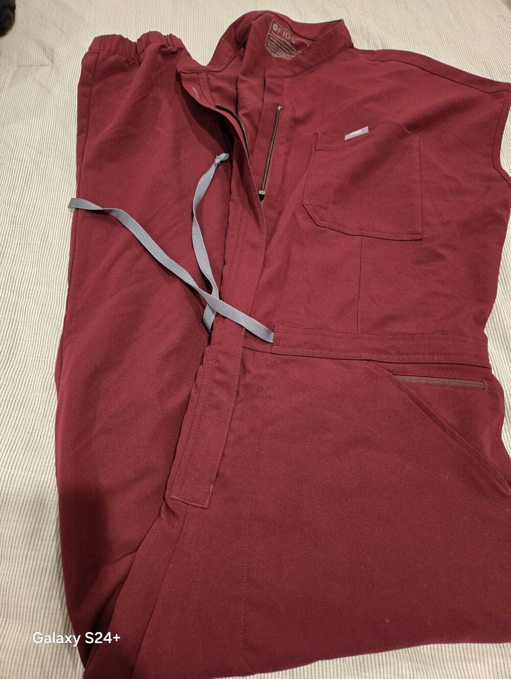 Figs Womens JUMPSUIT- Maroon